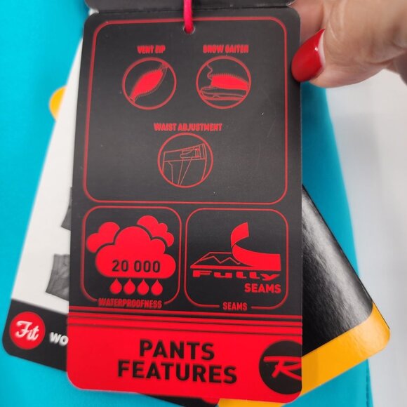 ROSSIGNOL Comet Women's Turquoise Softshell Stretch Ski Snowboard Pants L NWT - Picture 11 of 16